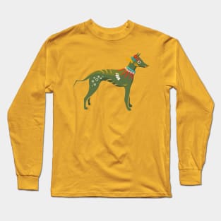 Xolotl, Xoloitzcuintli or Xolo Aztec Codex Mexican Hairless Dog Long Sleeve T-Shirt